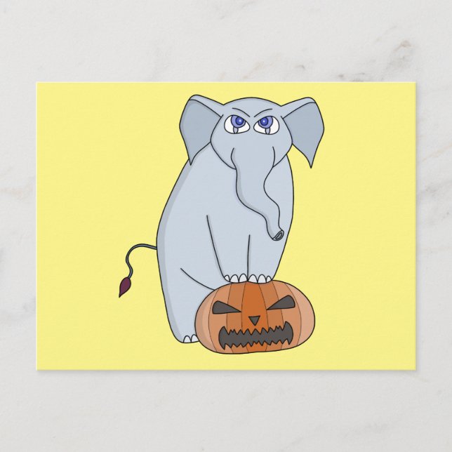 Postal Elefante de calabaza (Anverso)