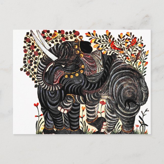 Postal Elefante de época (Anverso)