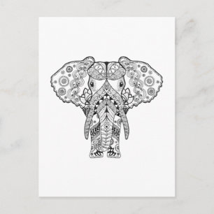 Postal Elefante de estilo