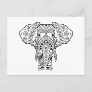 Postal Elefante de estilo