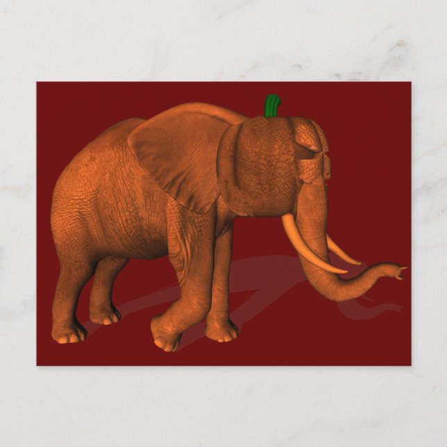Postal Elefante de Halloween (Anverso)