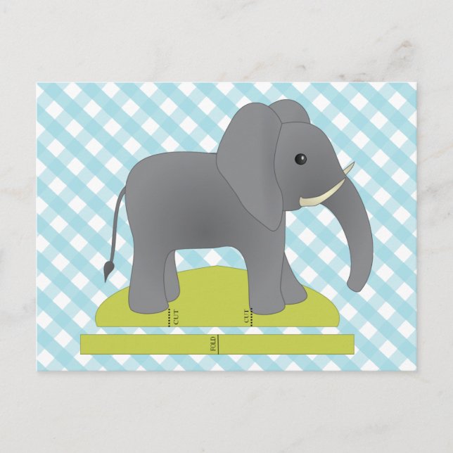 Postal Elefante de juguete (Anverso)