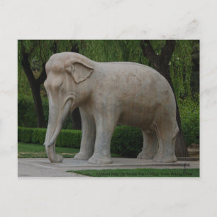 Postal Elefante de la Vía Sagrada en la Tumba de los Ming