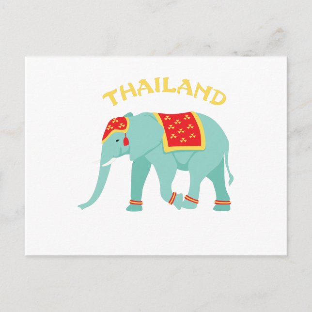 Postal Elefante de Tailandia (Anverso)