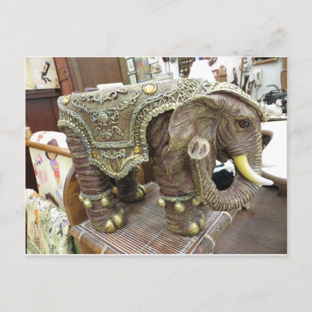 Postal Elefante decorativo (Anverso)