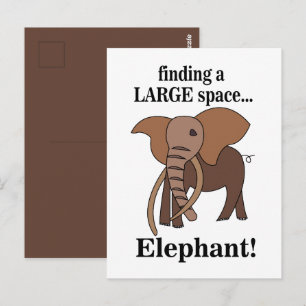 Postal Elefante Divertido