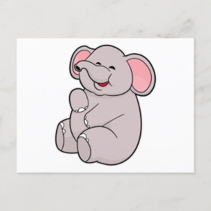 Postal Elefante Divertido