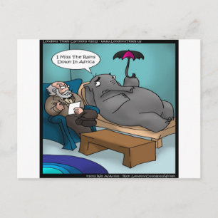 Postal Elefante Divertido En Terapia