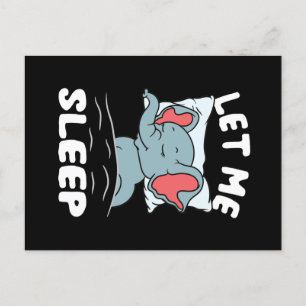 Postal Elefante durmiente Déjame dormir
