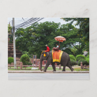 Postal Elefante en Ayutthaya Tailandia