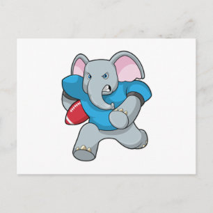 Postal Elefante en fútbol con equipamiento