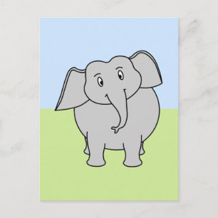 Postal Elefante gris