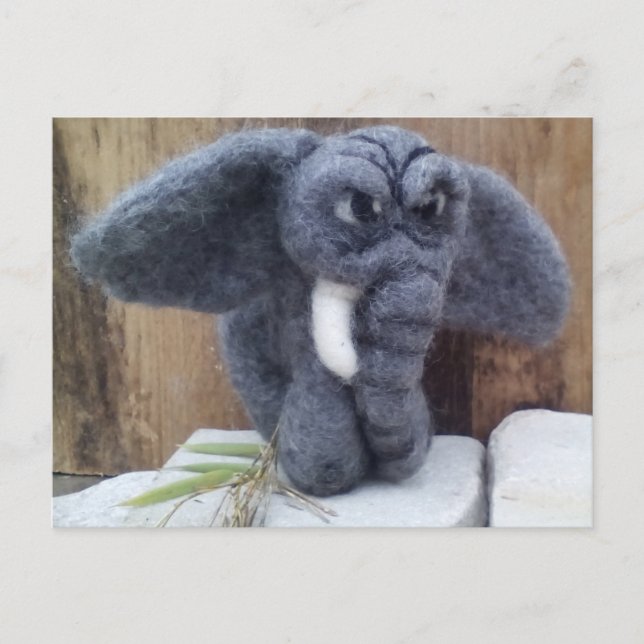 Postal Elefante gruñón (Anverso)