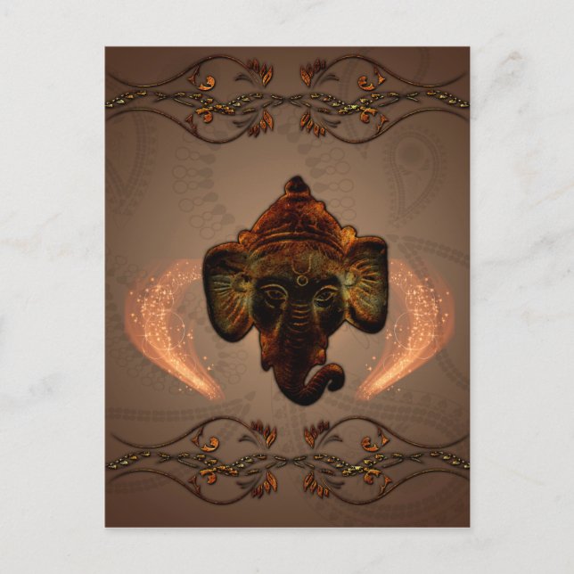 Postal elefante indio (Anverso)