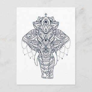 Postal Elefante inspirado