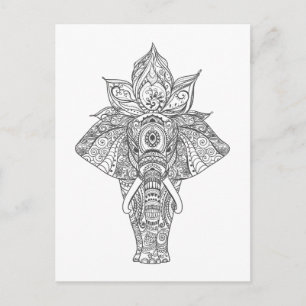 Postal Elefante inspirado