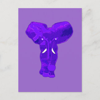 Postal Elefante morado en camisetas de T, ropa de bebé