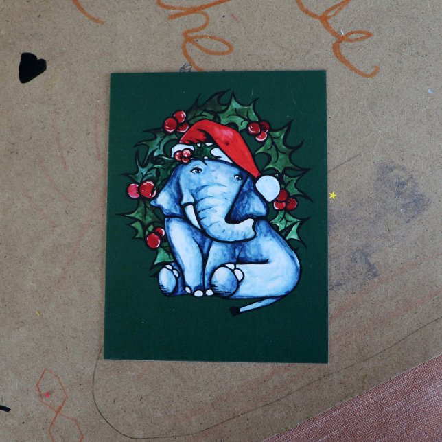 Postal Elefante navidad (Subido por el creador)