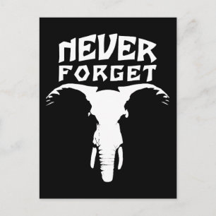 Postal Elefante Nunca Olvida