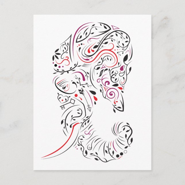 Postal elefante ornamental (Anverso)