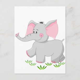 Postal Elefante para los niños