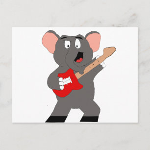 Postal Elefante personalizado con guitarra