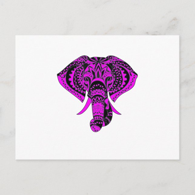 Postal Elefante púrpura (Anverso)