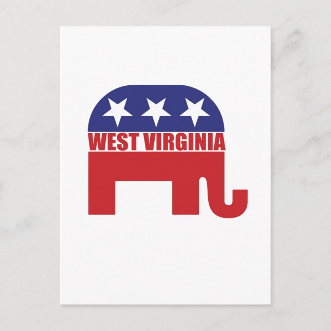 Postal Elefante Republicano de Virginia Occidental (Anverso)