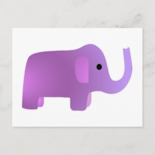 Postal Elefante Rosa Lindo