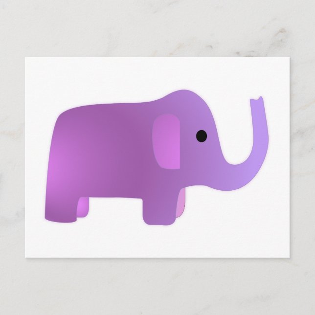 Postal Elefante Rosa Lindo (Anverso)