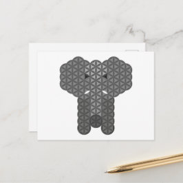 Postal Elefante sagrado de la vida.