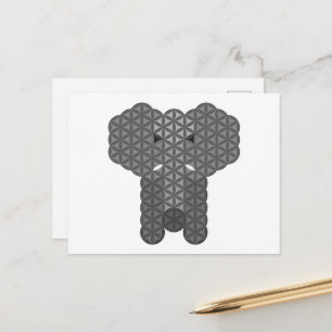 Postal Elefante sagrado de la vida.