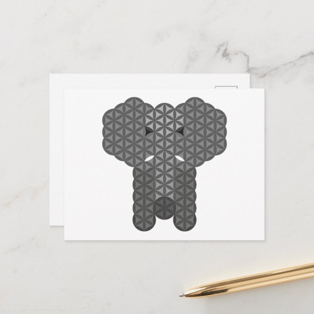 Postal Elefante sagrado de la vida. (Anverso/Reverso In Situ)