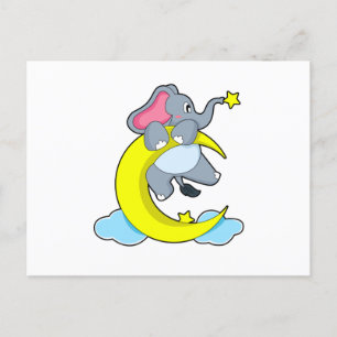Postal Elefante sobre las nubes