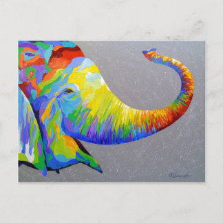 Postal Elefante sonriente