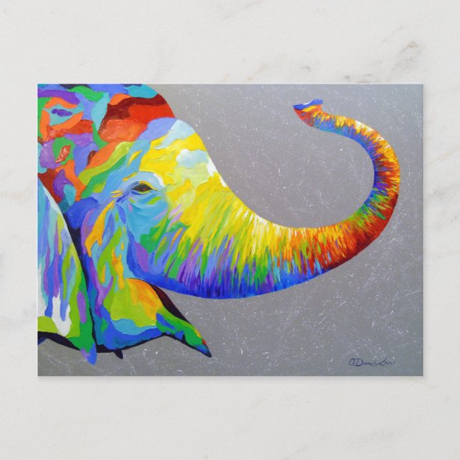 Postal Elefante sonriente (Anverso)