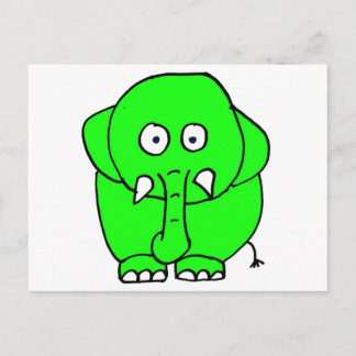 Postal Elefante verde