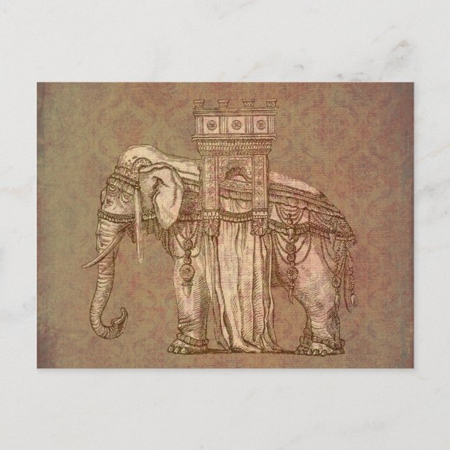 Postal Elefante Vintage (Anverso)