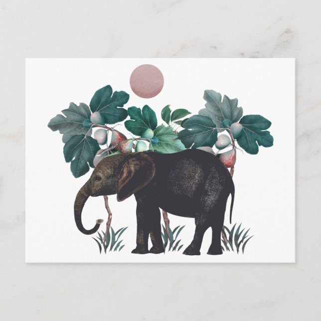 Postal Elefante Vintage (Anverso)