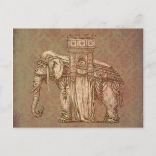 Postal Elefante Vintage Bastille