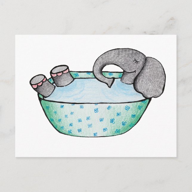 Postal Elefantenbad (Anverso)