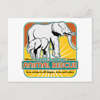 Postal Elefantes de Rescate Animal