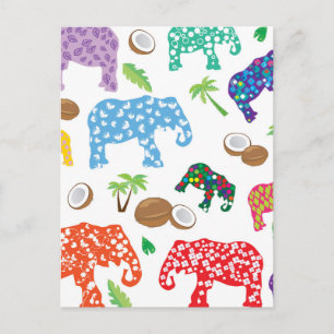 Postal Elefantes tropicales