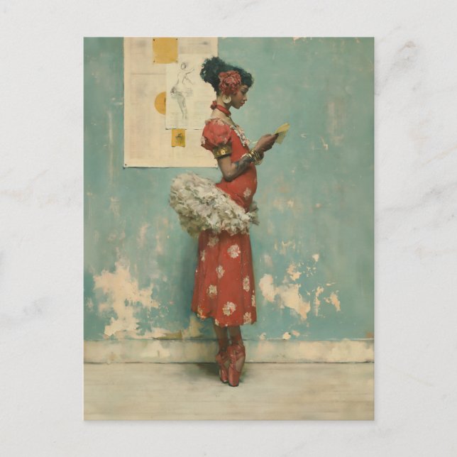 Postal Elegancia de Ballet Vintage  (Anverso)