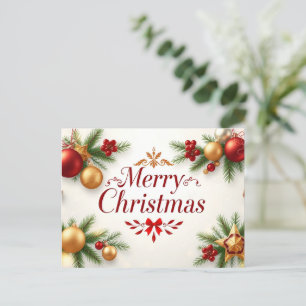 Postal Elegancia de Navidades: Una celebración festiva