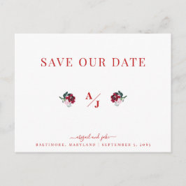 Postal Elegancia en el Boda Rojo Salven nuestra fecha II