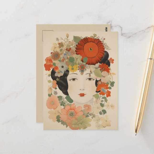 Postal Elegancia floral (Anverso/Reverso In Situ)