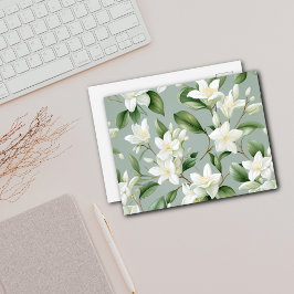 Postal Elegancia floral de jazmín suave