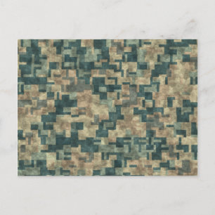 Postal Elegancia moderna y rústica: arte abstracto de pie