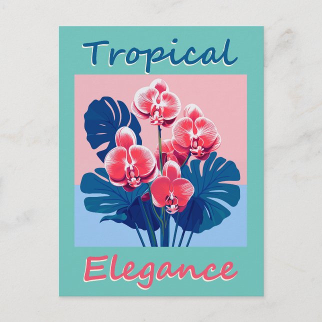 Postal Elegancia tropical (Anverso)